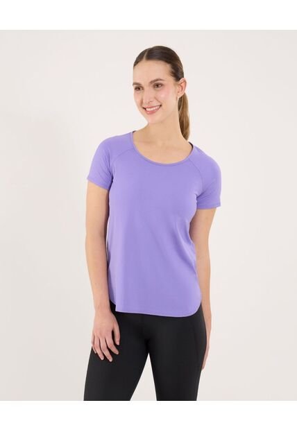 Camiseta Para Mujer Manga Corta Cuello Redondo Color Lila Marca Ostu #40092642