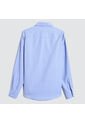 Camisa Para Hombre Manga Larga Con Bolsillo Color Azul  Marca Ostu #60010643 de Ostu