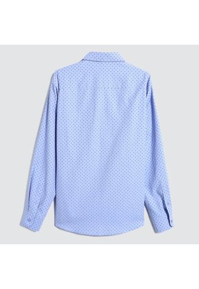Camisa Para Hombre Manga Larga Con Bolsillo Color Azul  Marca Ostu #60010643