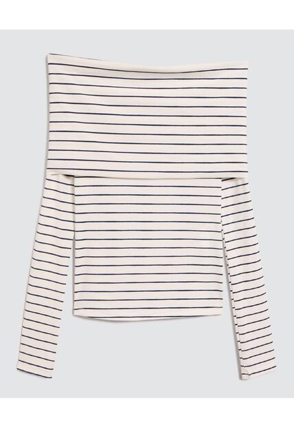 Camiseta Para Mujer Manga Larga Color Crudo Marca Ostu #40092213