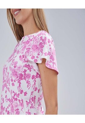 Camiseta Para Mujer Manga Corta Color Rosa Marca Ostu #40092122