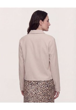 Chaqueta Desestructurada Para Mujer Beige Ostu