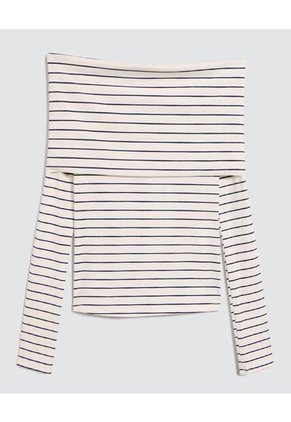 Camiseta Para Mujer Manga Larga Color Crudo Marca Ostu #40092213