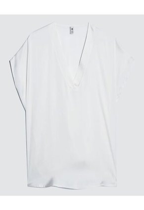 Blusa Para Mujer Manga Corta Color Marfil Marca Ostu #40120945