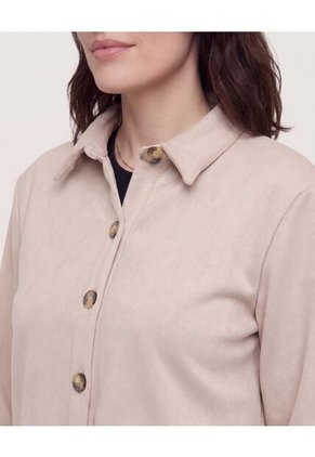 Chaqueta Desestructurada Para Mujer Beige Ostu