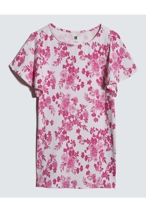 Camiseta Para Mujer Manga Corta Color Rosa Marca Ostu #40092122