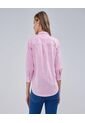 Camisa Para Mujer Manga Larga Color Rosa Marca Ostu #40010218 de Ostu