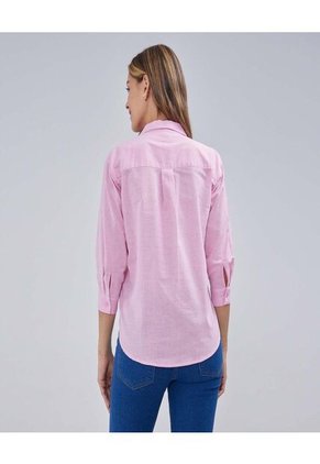 Camisa Para Mujer Manga Larga Color Rosa Marca Ostu #40010218