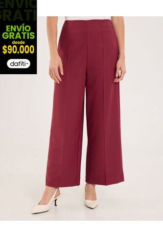 Pantalón Para Mujer Moda Color Vino Marca Ostu #40070805 Ostu