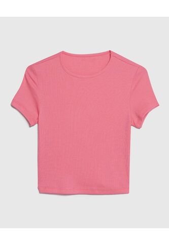 Crop Top Para Mujer Manga Corta Color Rosado  Marca Ostu #40091829 Ostu