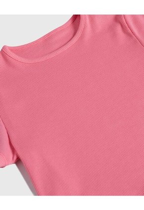 Crop Top Para Mujer Manga Corta Color Rosado Marca Ostu #40091829
