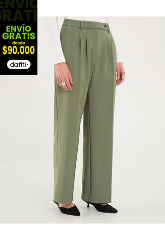 Pantalón Para Mujer Moda Color Verde Marca Ostu #40070825 Ostu
