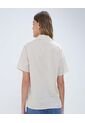 Camisa Para Mujer Manga Corta Color Beige Marca Ostu #40010268 de Ostu