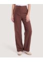 Pantalón Wide Leg Con Pinzas  Para Mujer Café Ostu de Ostu