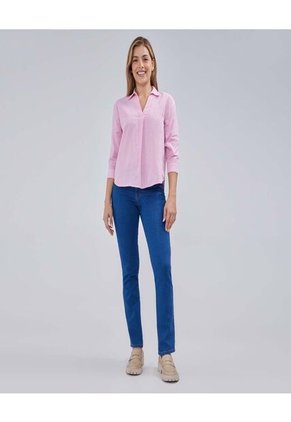 Camisa Para Mujer Manga Larga Color Rosa Marca Ostu #40010218