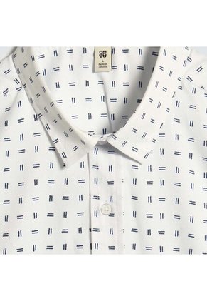 Camisa Para Hombre Manga Corta Con Bolsillo Color Blanco Marca Ostu #60010748