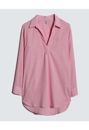 Camisa Para Mujer Manga Larga Color Rosa Marca Ostu #40010218