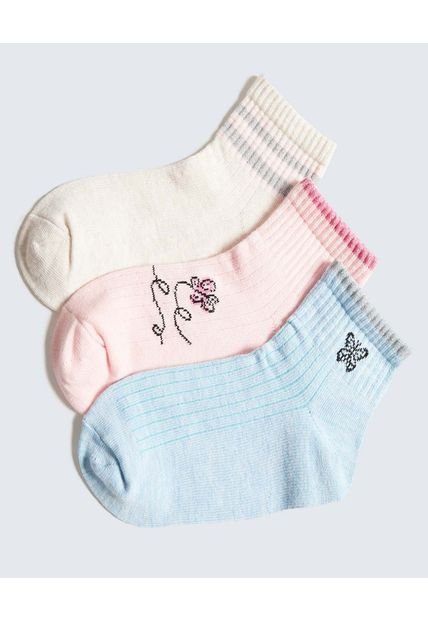 Medias Infantil Niña Tobillera Color Negro Marca Ostu #90980129