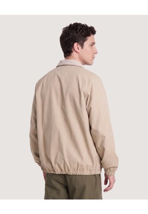 Chaqueta Harrington Essential  Para Hombre Beige Ostu