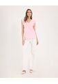 Blusa Para Mujer Manga Corta Color Rosa Marca Ostu #40121103 de Ostu