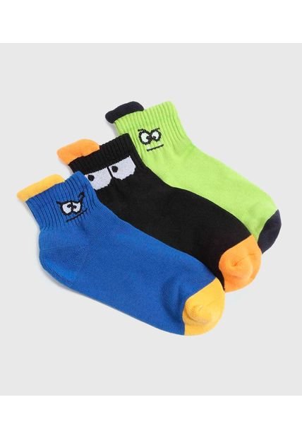Medias Infantil Niño Tobillera Color Negro Marca Ostu #80980136