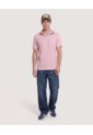 Polo Texturizado Cuello Contraste  Para Hombre Rosa Ostu de Ostu
