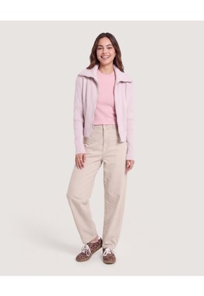 Jean Barrel Para Mujer Beige Ostu