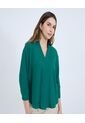 Camisa Para Mujer Manga 3/4 Color Verde Marca Ostu #40010298 de Ostu