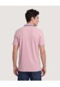 Polo Texturizado Cuello Contraste  Para Hombre Rosa Ostu de Ostu