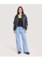 Chaqueta Pu  Para Mujer Negro Ostu de Ostu