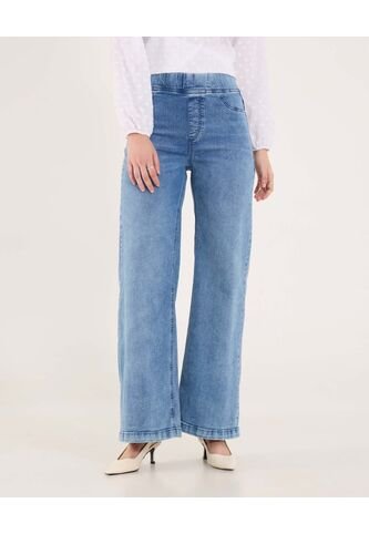 Jean Para Mujer Wide-Leg Color Azul Marca Ostu #40160587 Ostu