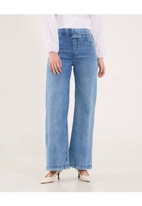 Jean Para Mujer Wide-Leg Color Azul Marca Ostu #40160587