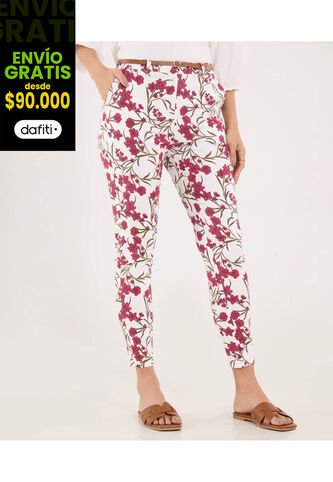 Pantalón Para Mujer Chino Color Vino Marca Ostu #40070803 Ostu