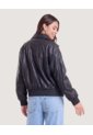 Chaqueta Pu  Para Mujer Negro Ostu de Ostu