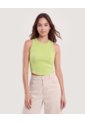 Tank Top Cuello Redondo  Para Mujer Verde Ostu de Ostu