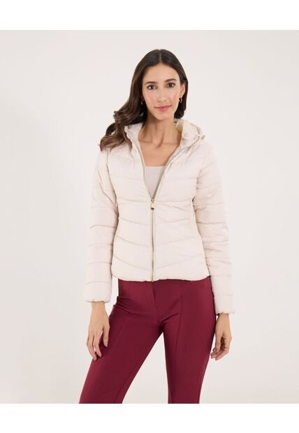 Chaqueta Para Mujer Acolchada Color Crema Marca Ostu #40080198