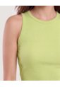 Tank Top Cuello Redondo  Para Mujer Verde Ostu de Ostu