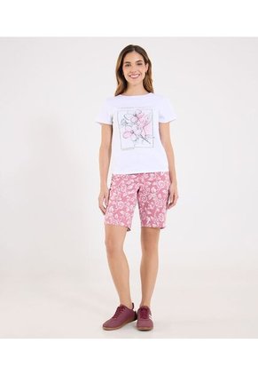 Bermuda Para Mujer Regular Corto Color Morado Marca Ostu #40100113