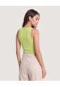 Tank Top Cuello Redondo  Para Mujer Verde Ostu de Ostu