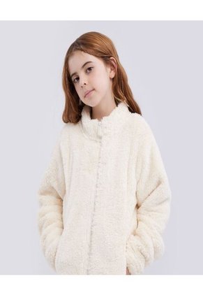 Chaqueta Para Niña Abrigo Color Beige Marca Ostu #90080034