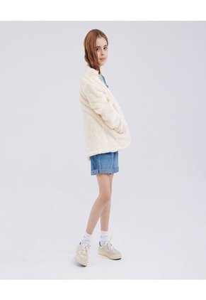 Chaqueta Para Niña Abrigo Color Beige Marca Ostu #90080034