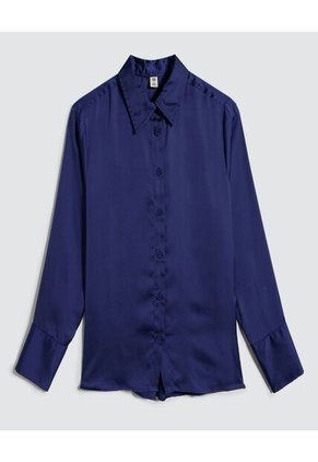 Camisa Para Mujer Manga Larga Color Azul Oscuro Marca Ostu #40010260