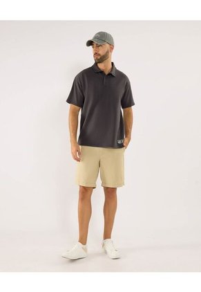 Polo Para Hombre Cuello Maquina Sin Bolsillo Color Gris Marca Ostu #60110815