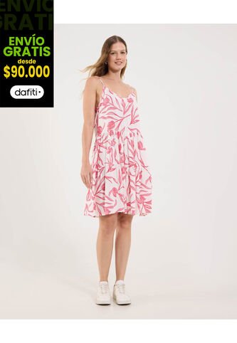 Vestido Para Mujer M/Sisa Medio Color Rojo Marca Ostu #40170323 Ostu