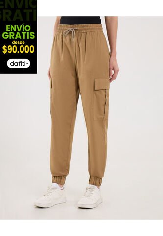 Pantalón Para Mujer Jogger Color Café Marca Ostu #40070824 Ostu