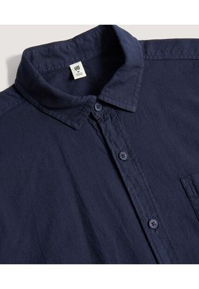 Camisa Para Hombre Manga Corta Con Bolsillo Cuello Casual M Color Azul Marca Ostu #60010810