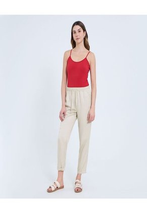 Pantalón Para Mujer Jogger Color Beige Marca Ostu #40070768