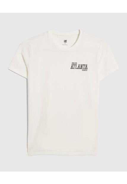 Camiseta Infantil Niño Manga Corta Cuello Redondo Color Crema Marca Ostu #80090252