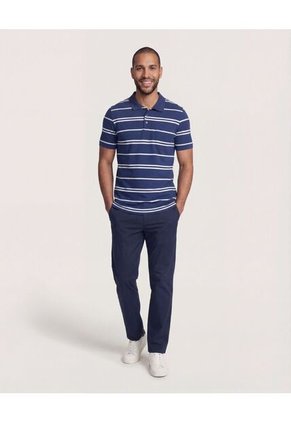 Polo  Para Hombre Cuello Tejido Con Bolsillo Color Azul Marca Ostu #60110867