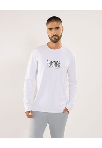 Camiseta Para Hombre Manga Larga Cuello Redondo Color Blanco Marca Ostu #60091733 Ostu